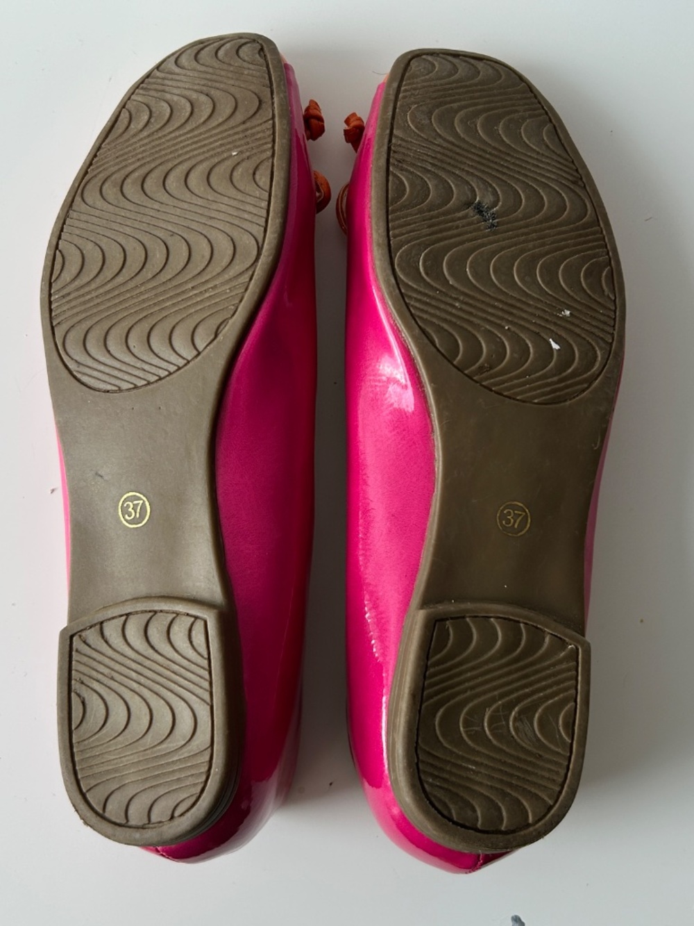 Pink and orange ballet flats in patent leather - Picture 6 of 6